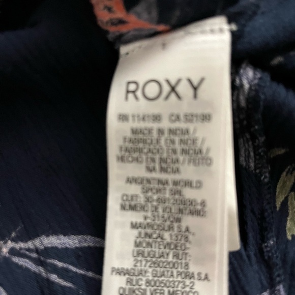 JUNIOR ROXY TROPICAL OASIS BEACHY VIBES SUNDRESS/COVERUP SIDE CUTOUTS X SMALL - Picture 6 of 6